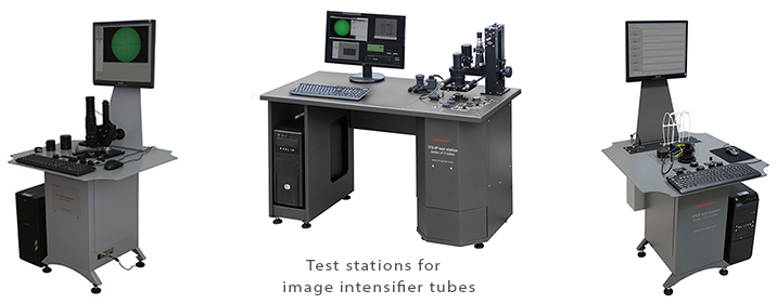 Test stations for image intensifier tubes