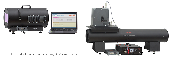 Test stations for testing UV Cameras
